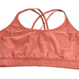 Vibrant Coral Sports Bra by FOURLAPS‎